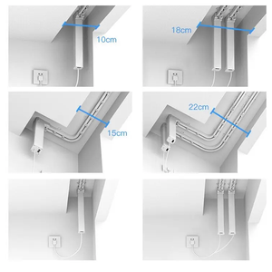 Белый канальный плоский занавес, потолочный моторизованный рельс, рельс для занавесок, поддерживаемый на заказ промышленный ветровой занавес - Product Image 5