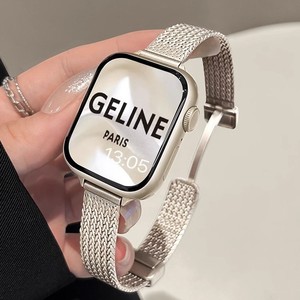 Boucle magnétique pliable de luxe en acier inoxydable pour femmes pour Apple Watch Series 10 9 8 7 6 5 <span class=keywords><strong>3</strong></span> SE Ultra Watch Band - Product Image 1