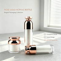 Emballage personnalisé de luxe pour crème cosmétique, lotion, sérum, vaporisateur, flacon pompe sans air en plastique, 15 ml, 30 ml, 50 ml, 100 ml