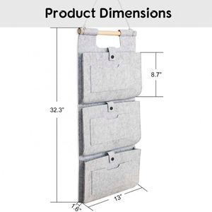 Best Selling Household Items Felt Hanging Wall File Organizer for Home Office Dorm - Product Image 3