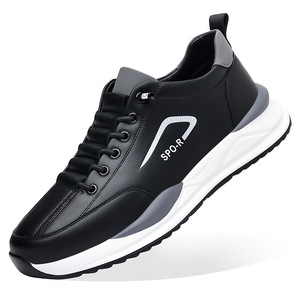 รองเท้ากีฬาลำลองผู้ชายชิโลวาหนังสีขาวส้นเตี้ยพื้นรองเท้ายางกันลื่นสำหรับสวมใส่เพื่อการพักผ่อน - Product Image 5