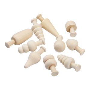 งานฝีมือระบายสี DIY ชุดงานศิลปะ ตุ๊กตาเห็ดไม้เปล่าแบบยังไม่เสร็จสมบูรณ์ - Product Image 4