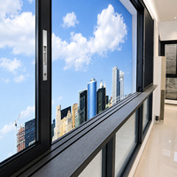 Ventanas Corredizas de Aleación de Aluminio SGL con Rejillas de Seguridad de Acero Inoxidable, Diseño Minimalista para Casas Rurales Autoconstruidas