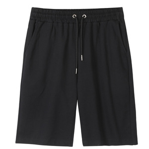 Shorts décontractés pour hommes en pur coton Halcyon Conture de haute qualité, respirants, avec cordon de serrage central, logo personnalisé, couleur unie, teints. - Product Image 2