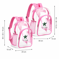 Sac à dos transparent en PVC pour concerts et voyages, sac à dos imperméable transparent, deux tailles pour enfants, hommes et femmes