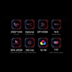 Giá thấp 27 inch không khung dẫn màn hình 1920x1080 chơi game <span class=keywords><strong>LCD</strong></span> 165Hz 1080P IPS Bảng điều chỉnh cho máy tính để bàn dp giá rẻ Studio loa màn hình - Product Image 2