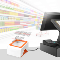 Scanner de bureau de codes à barres 2D JR P8 Scanner de codes à barres 2D de bureau QR La numérisation accélère jusqu'à 2200 scans/sec.