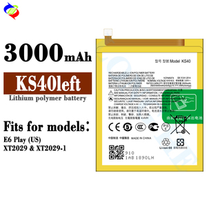 Batería <span class=keywords><strong>de</strong></span> polímero <span class=keywords><strong>de</strong></span> litio KS40 <span class=keywords><strong>de</strong></span> 3000mAh y 4,4 V para <span class=keywords><strong>Moto</strong></span> <span class=keywords><strong>E6</strong></span> Play US XT2029 batería <span class=keywords><strong>de</strong></span> teléfono móvil <span class=keywords><strong>de</strong></span> V - Product Image 2