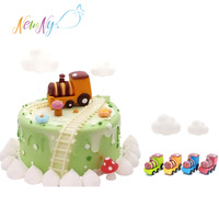 Fabricant de décorations de gâteau au sucre 3d en forme de train Cupcake Toppers Party Kids Happy Birthday Accessoires Fournisseur