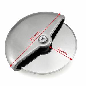 Vendedor superior Ecofriendly 304 Acero inoxidable Rueda única Cuchillo para pizza Herramienta para hornear Cortador de pizza - Product Image 4