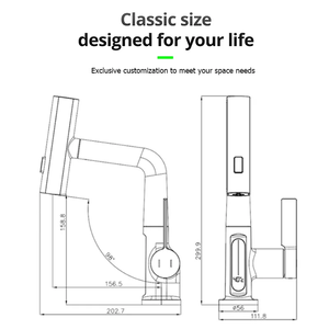 <span class=keywords><strong>360</strong></span> độ xoay lưu vực vòi <span class=keywords><strong>LED</strong></span> hiển thị nhiệt độ phòng tắm kéo ra khỏi lưu vực tap - Product Image 6