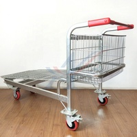 Chariot logistique en métal pour entrepôt, chariot à main, plate-forme, camion, supermarché, chariot logistique