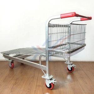 गोदाम रसद धातु ट्राली गोदाम हाथ गाड़ी मंच ट्रक सुपरमार्केट रसद ट्राली - Product Image 4