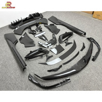 Kit bodi serat karbon kering, suku cadang mobil gaya OEM, Kit bodi serat karbon kering, penutup mesin Diffuser belakang Spoiler depan untuk fer-rari SF90 karbon