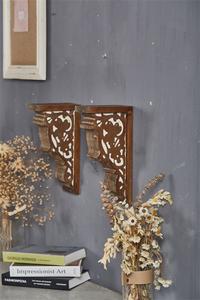 Haute qualité dessus <span class=keywords><strong>de</strong></span> Table bureau bureau <span class=keywords><strong>livre</strong></span> support décoration murale défilement corbeau serre-livres ferme marron rustique bois décoratif serre-livres - Product Image 6