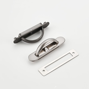 Symmetrical Cabinet <b>Door</b> Handle Hidden Buckle Invisible Dark Design Embedded Bed Cover Plate Rotary Zinc Drawer Kitchen Dresser - Product Image 1