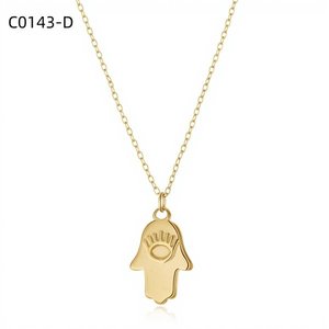Collar con Colgante Amy Fashion, Cadena de Acero Inoxidable Plateada, Diseño de Mano de Hamsa, Minimalista para Mujer, Uso Diario, Regalo - Product Image 2