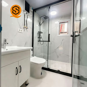 Gorden depan kaca 20 kaki, Tirai dinding Adu luar ruangan Prefab rumah kontainer dapat diperluas untuk rumah di Amerika Serikat dan Australia - Product Image 5