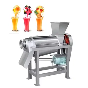 304 stainless steel fruit and vegetable spiral juice extractor machine fruit processing machine pass fruit juice making machine
