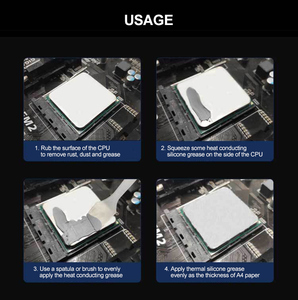 Pasta Térmica de Silicona Plateada WBG para CPU, Compuesto Térmico para Computadora - Product Image 5