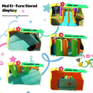Château gonflable portable pour enfants avec toboggan, structure <span class=keywords><strong>de</strong></span> saut, jouet sportif d'intérieur, écologique, tissu Oxford 420D+840D - Product Image 5