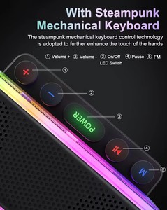 Loa Bluetooth 5.0 di động chất lượng cao, âm trầm mạnh mẽ, đèn RGB rực rỡ, dành cho máy tính để bàn, ngoài trời, tiệc tùng, không dây, mới. - Product Image 4