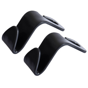 Car Headrest <b>Hooks</b> Black ABS Slip <b>Hook</b> Pair For Water Bottle Storage Interior Car Seat Hanging Organizer - Product Image 5