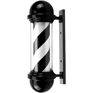 Hair salon Barber Pole Black and white striped LED decorative barber shop rotating light door <b>sign</b> entrance indicator light - Product Image 1