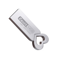 Clé USB en métal en forme de cœur avec logo personnalisé, 128 Go, 64 Go, 32 Go, 16 Go, 8 Go, 4 Go, 2 Go, 1 Go, clé USB originale, mémoire USB