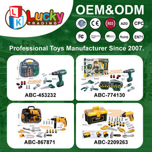 May Mắn Đồ Chơi Điện Tử Khoan Toddler Công Cụ Thiết Lập Trẻ Em Công Cụ Điện Bao Gồm Hộp Công Cụ Búa Saw Bền Sửa Chữa Công Cụ Điện Hộp Kit <span class=keywords><strong>Set</strong></span> - Product Image 6