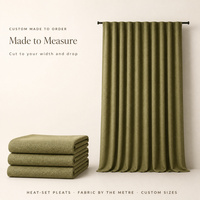 Rideau Jacquard en Polyester Occultant Épais à Plis pour Chambre, Salon et Décoration Intérieure
