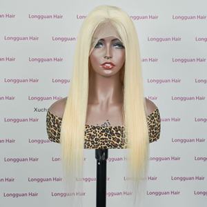 Longguan Usine En Gros 613 HD Pleine Dentelle Perruque De Cheveux Humains Blonde Perruque Longue Transparente Européenne Cheveux Suisse Dentelle 2 Pièce - Product Image 1