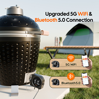 INKBIRD ISC-028-BW Wi-Fi 5G Bbq Fumeur Contrôle automatique de la température avec 5 sondes, alarmes haute et basse température