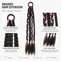 Perruques en gros avec emballage personnalisé, perruque en fibre synthétique pour usage quotidien, alternative aux extensions de cheveux humains, cheveux à tresser