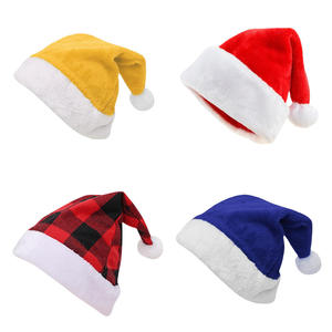 Chapeau de père noël joyeux noël fête chapeaux pour adultes enfants brillant paillettes noël en peluche chapeau vacances nouvel an fête fête cadeaux - Product Image 4