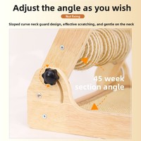 Grattoir à chat moderne de grande taille en bois massif, incliné ergonomique pour la protection du cou, réglable, pour l'intérieur et gain de place, vente en gros