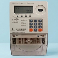 Meter Listrik Prabayar Satu Fasa TPSON Smart dengan Keypad Baru, Proteksi Keamanan, Multi-Tenant, Komersial, Terpasang di Dinding, 1000imp/kWh