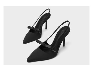 Spring Summer Collection Beautiful High-Heeled Women's Sandals With Pointed Bow Design PU Insole Wholesale - Product Image 6