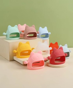 Nuovo nato guanto in Silicone massaggiagengive giocattolo Bpa libero forma di gatto del bambino a mano ciuccio per neonato molare masticazione di cura giocattoli per bambini accessori per bambini - Product Image 4