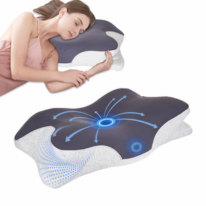 Gối ngủ chỉnh hình Jiyimei YM-P122 in logo tùy chỉnh, chất liệu mút nhớt, dùng cho du lịch, giảm đau cổ - Product Image 1