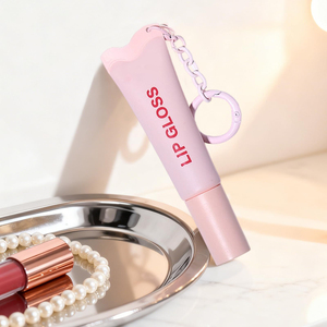 Huile à lèvres hydratante avec grand applicateur, baume à lèvres maquillage, marque privée, saveur fruitée végétalienne, avec porte-clés - Product Image 6