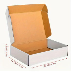 <span class=keywords><strong>Acheter</strong></span> en gros en Chine boîte en carton ondulé blanc avec logo personnalisé boîte postale d'expédition emballage de vêtements pour robe - Product Image 4