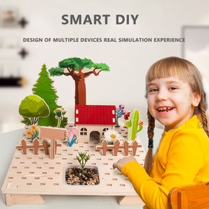 Fatto a mano bambini educativi fai da te giardino 3D <span class=keywords><strong>Puzzle</strong></span> giocattoli creativi in legno blocchi da costruzione per giardino Micro paesaggio - Product Image 2