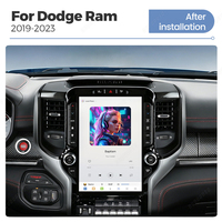 DUDUAUTO es Apto para Dodge Ram 2019-2023 de 13.1 Pulgadas, Sistema Android Modificado, Pantalla de Navegación con Bluetooth y Car-Play