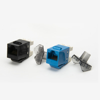 Módulo de Red Keystone Jack Cat6 Gigabit de Alta Velocidad, IP68, de Cobre, Azul, Sin Herramientas, Conector Hembra 8P8C, Cable Cat6 para Centro de Datos
