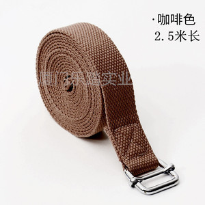 Amphi Yoga Strap 2.5M Black Polyester Cotton D <b>Ring</b> Training Strap For Dance Sports - Product Image 2