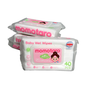 Essence de feuille de pêche Momotaro Lingettes pour bébé Sans agent fluorescent Prix de gros d'usine. - Product Image 1