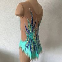 Robe de patinage sur glace, robe de Performance, costume de danse et de Ballet, justaucorps de gymnastique rythmique pour filles