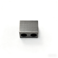 Plaque de positionnement à encoche latérale, usinée CNC de haute précision en acier inoxydable, avec trois trous de fixation