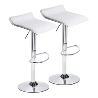 Chaises de bar réglables en cuir au design moderne ST-8109, pivotantes à 360 degrés, légères, avec base haute en acier inoxydable